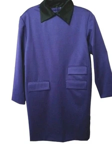 Unikat Retro 80er Euro italienisches Mantel Kleid 12 Knöpfe hinten Gianfranco Ferre lila  - Bild 1 von 9