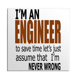 Engineer Humor Modest Statement Definition Quote Kitchen Fridge Door joke Magnet - Picture 1 of 7