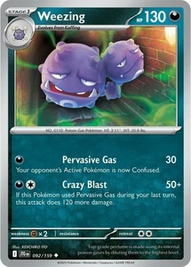 Pokemon - Weezing - 092/159 - Uncommon - Reverse Holo - Scarlet & Violet - Journ - Picture 1 of 1