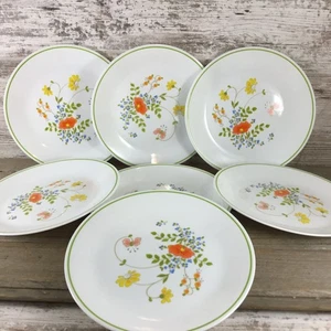 7er Set Corelle Wildflower Mittagessen Teller 8,5" Blumenmuster Vintage Geschirr - Bild 1 von 9