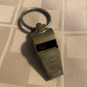 Vintage The Acme Thunderer Brass Cork Ball Whistle Made In England - Picture 1 of 11