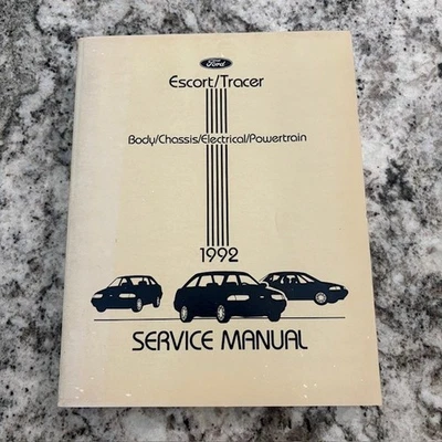 1992 Ford Escort Mercury Tracer Service Manual Body Chassis Electric Powertrain Foto 1 de 4