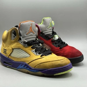 Air Jordan 5 Retro Se What The Size 10 Yellow Red CZ5725-700 Basketball Shoes - Picture 1 of 18