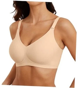 Womens Wireless Bras Comfortable Supportive Tshirt Bra No Underwire Seamless - Picture 1 of 8