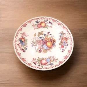 Mason's Obstkorb rot Vintage Eisenstein Geschirr Salat Dessert Teller 8" - Bild 1 von 2