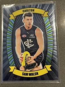 2025 Select Footy Stars Hobby Luminous CARNAVAL SAM WALSH Carlton 20/99 - Imagen 1 de 2