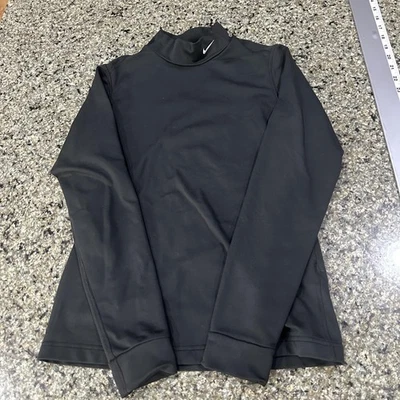 Nike Fit-Dry Black Thermal Long Sleeve Fleece Top 254805-010 Women Size M Black - Image 1 of 4