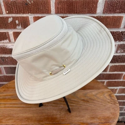 Tilley LTM6 Airflo Broad Brim Mens Hat in Tan Med 7 1/8 - Image 1 of 4