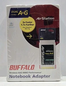 BUFFALO WLI-CB-AG108HP Wireless-A&G MIMO Performance Notebook Adapter *NEW* - Photo 1/7