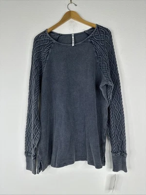 Suéter tejido Leo And Nicole para mujer talla grande 1X azul manga larga NUEVO Foto 1 de 4