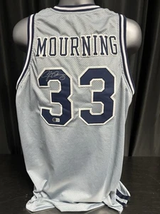 Georgetown Hoyas Signed Alonzo Mourning Grey Jersey Beckett - Picture 1 of 1