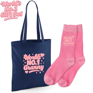 Oma Geschenkset Socken & Geschenktüte Geschenk Geburtstag Weihnachten Xmas Andenken Geschenk - Bild 1 von 15