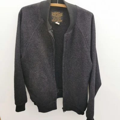 Vintage Norwellan Bluey Jacket Junior Coat Mens Medium Black Wool Australian - Image 1 of 3