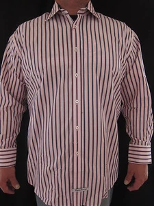 ENGLISH LAUNDRY Christoper Wicks 100% Cotton Striped Dress Shirt 17.5 32/33 NWT - Picture 1 of 4