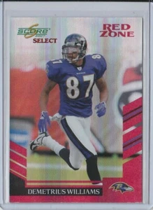 DEMETRIUS WILLIAMS 2007 SCORE SELECT RED ZONE PARALLEL CARD - SERIAL #'D28/30 - WOW! - Bild 1 von 12
