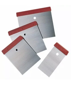 4 Pcs Set FLEXIBLE FILLING BLADE 50m 80mm 100mm 120mm Stainless Plastic Handle - Picture 1 of 3