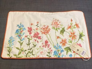 Laura Ashley Wild Meadow Crimson Cushion Cover 100% Cotton, 30 x 50 cm. Sample. - Picture 1 of 9