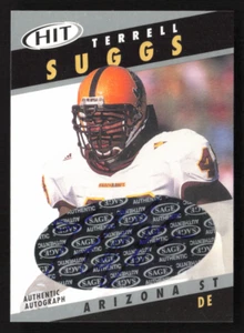 Tarjeta de novato con autógrafo de Terrell Suggs 2003 Sage Hit # A43 Baltimore Ravens - Imagen 1 de 2