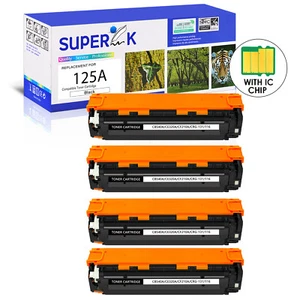 4PK CB540A Black Toner 125A for HP Color LaserJet CP1518 CP1518ni CM1300 CP1210 - Afbeelding 1 van 24