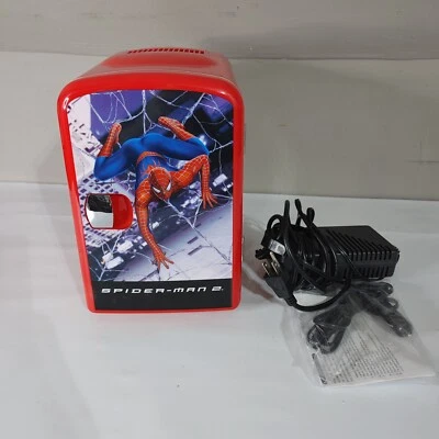 SPIDER-MAN 2 MINI FRIDGE REFRIGERATOR HEATS & COOLS RARE WORKING MOVIE - Image 1 of 3