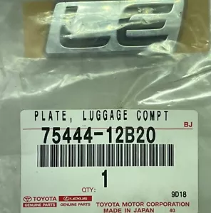 Genuine OEM Toyota 75444-12B20 "LE" Trunk Emblem Badge Nameplate 2009-13 Corolla - Picture 1 of 1