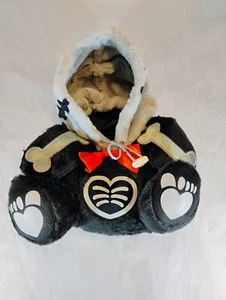 Cute Skeleteddy Bear Small Dog  Costume Outfit Size Xs 8"-11.8" Black / Grey  - Picture 1 of 7