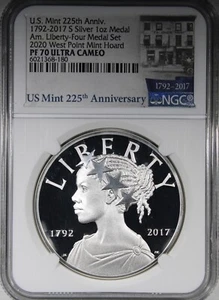 2017-S Proof American Liberty Four Medal Set NGC PR70 ULTRA CAM 2020 West Point - Picture 1 of 2