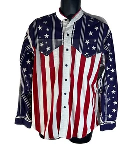 Panhandle schmales Shirt Herren groß USA amerikanische Flagge Sterne Streifen rot weiß blau - Bild 1 von 7