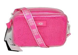 UGG Janie II Crossbody Clutch/Waist Bag Clear PU Pink Sheepskin 1116183 - Picture 1 of 7