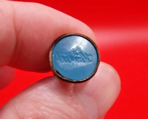 Antique 19th Century Gilded Gold "Muriel" Glass Intaglio Wax Stamp Seal Fob - Picture 1 of 7