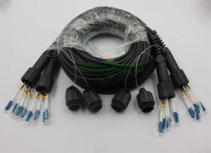 50M LC LC UPC SM TPU Field Armored Fiber Cable 8 Strand Fiber Optic Patch Cord - Afbeelding 1 van 1