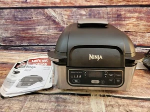 Ninja Foodi AG301 Indoor Electric Grill Air Fry Black Silver Fryer + Pot - Picture 1 of 9