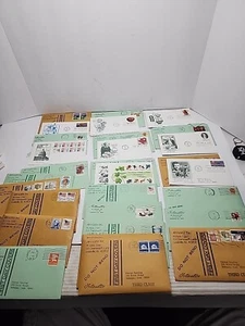 LOT OF 24 Envelopes With Several More Inside First Day Cover Stamps - Picture 1 of 9