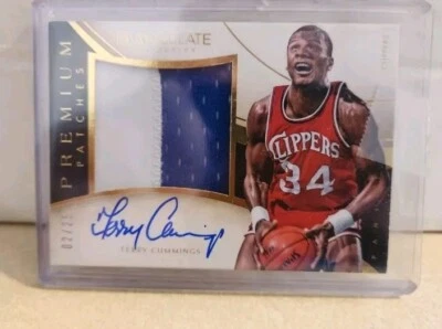 Terry Cummings Patch Panini Immaculate L.A Clippers /25 - Image 1 of 2