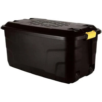 STRATA Heavy Duty Aufbewahrungsbox 145L robuste Lagerbox aus Kunststoff + Deckel