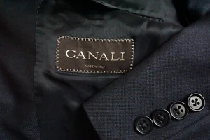 Chaqueta Deportiva Tejida Azul Canali Brown Label Mezcla De Mohair Talla 46R - Imagen 1 de 8