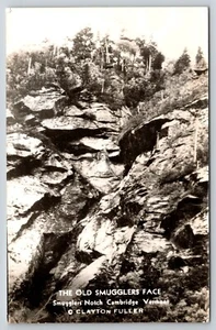 RPPC The Old Smugglers Face, Cambridge, Vermont 1960s Postcard - Picture 1 of 3