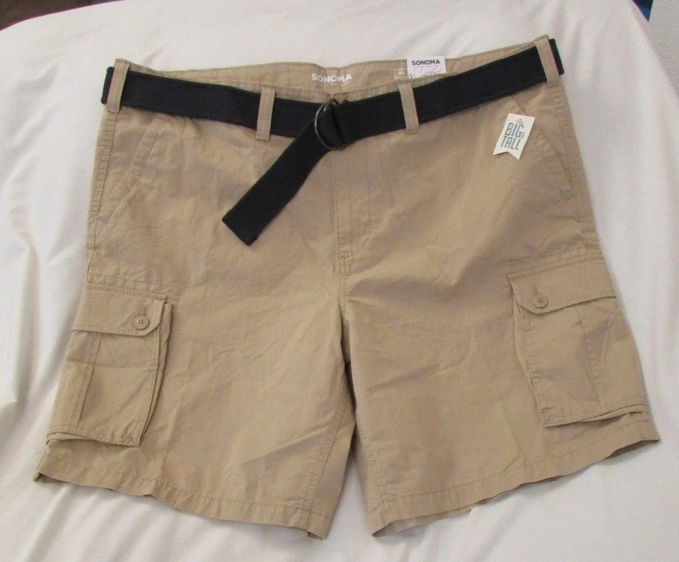 Sonoma Cargo Shorts 44 Men With Belt