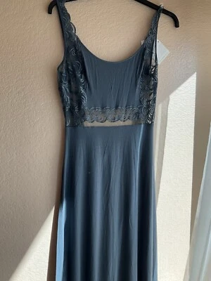 NWT La Perla  maxi long  cut out back gray Modal Jersey NightGown  Size S/UK 12/ - Image 1 of 4