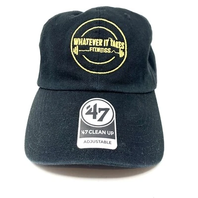 47 Marca What Ever It Takes Gorra Fitness Correa Ajustable Negro Nuevo Sombrero  Foto 1 de 4