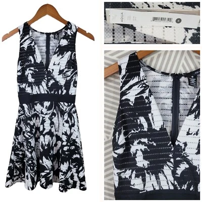 New Fit & Flare Size Small/ Medium Dress Floral Lace Stretch Mesh Semi-sheer - Image 1 of 4