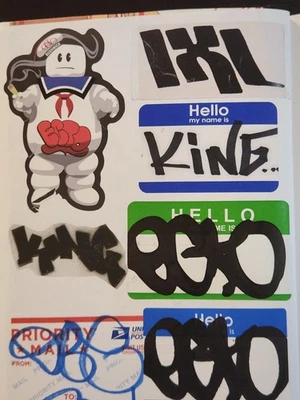 Banksy Arte Original Libro Negro Página Graffiti Muerte Nueva York 2 Caras KING Pegatina ÚNICA EN SU CLASE Foto 1 de 4