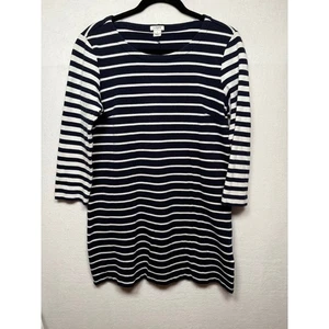 J.Crew Navy White T-Shirt Dress, Size Small, Preppy, Classic, Nautical - Picture 1 of 3