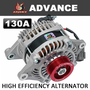 ADVANCE 130A HIGH OUTPUT ALTERNATOR for MAZDA RX7 FD3S (Red pulley) - Picture 1 of 5