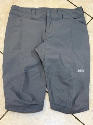Pantalones Cortos Rei Para Mujer Gris Screeline Senderismo Nylon Aire Libre Camping Talla 8 Foto 1 de 4
