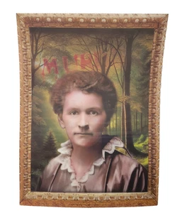 Retrato de mujer asesinata de Halloween lenticular aterrador 16"x 12" - Imagen 1 de 8