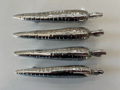 Restauración Hardware Cajón Gabinete Tira Cromo Brillante Verduras 4 Zanahorias Foto 1 de 4