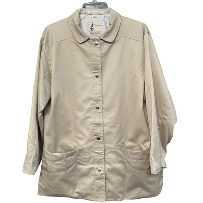 Chaqueta impermeable Misty Harbor para mujer talla 12 beige hecha en EE. UU. forrada vintage Foto 1 de 4