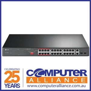24 Port TP-Link TL-SL1226P 10/100Mbps + 2-Port Gigabit Unmanaged PoE+ Switch - Picture 1 of 3