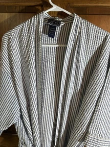 Surrey gestreifter Morgenmantel Herren oder Damen Einheitsgröße - hergestellt in den USA - Bild 1 von 7